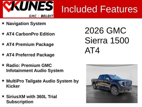 New 2026 GMC Sierra 1500 AT4 w/ AT4 Premium Package AWD/4WD image 2
