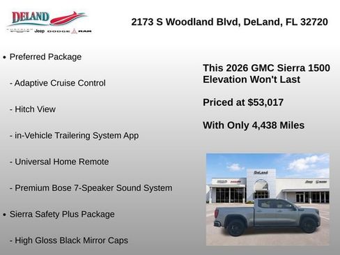 Used 2026 GMC Sierra 1500 Elevation w/ Elevation Premium Package AWD/4WD image 36