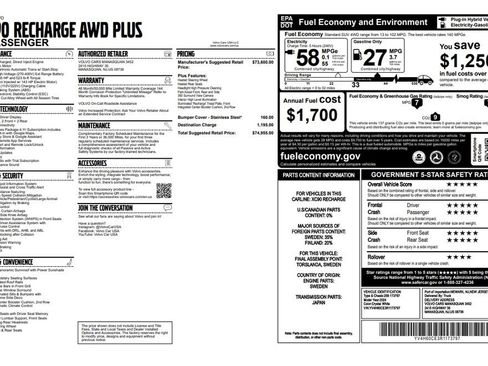 Used 2024 Volvo XC90 T8 Plus image 2