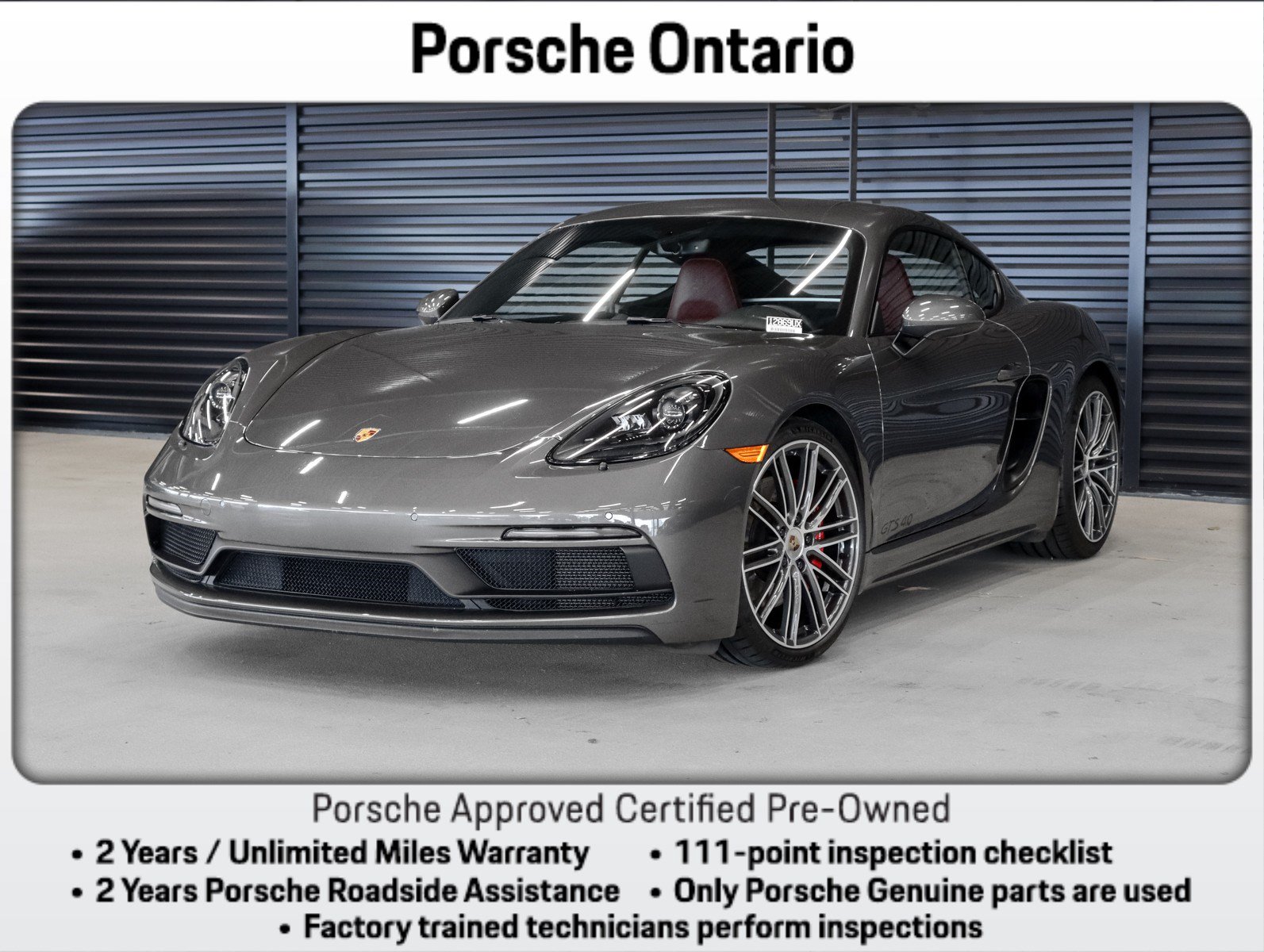Certified 2023 Porsche 718 Cayman GTS RWD image 1
