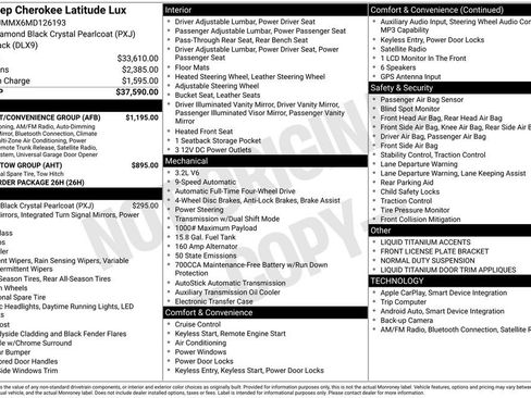 Used 2021 Jeep Cherokee Latitude Lux w/ Comfort/Convenience Group image 1