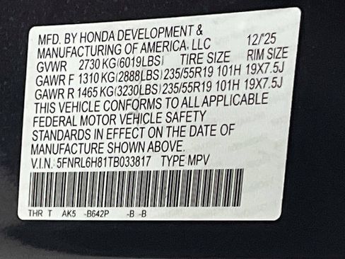 Used 2026 Honda Odyssey Touring image 35
