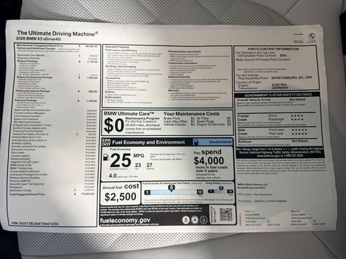 New 2026 BMW X5 sDrive40i w/ M Sport Package RWD image 20