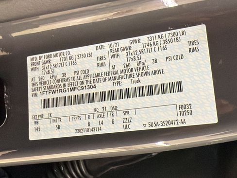 Certified 2021 Ford F150 Raptor w/ Raptor 37 Performance Package image 19