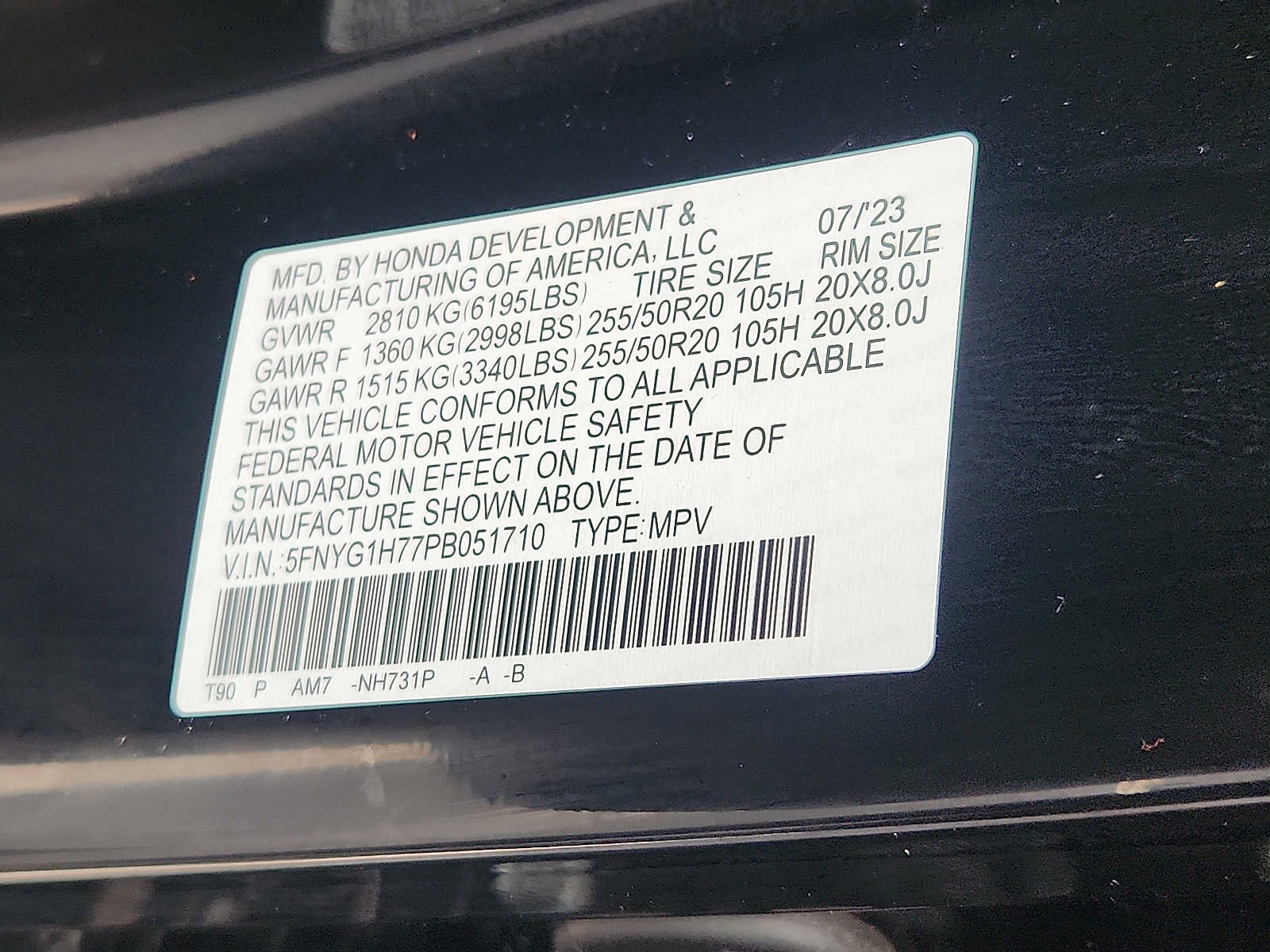 Certified 2023 Honda Pilot Touring image 27