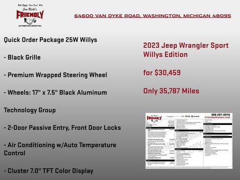 Used 2023 Jeep Wrangler Unlimited Sport AWD/4WD image 5