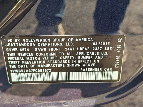 Used 2015 Volkswagen Passat TDI SE image 23