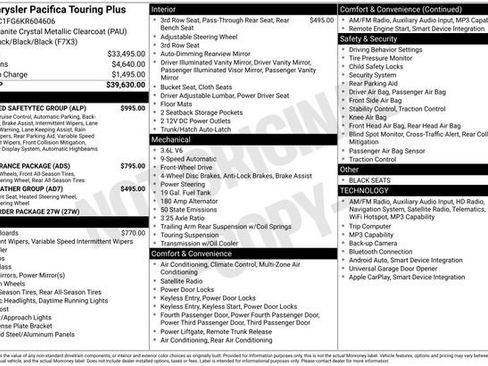 Used 2019 Chrysler Pacifica Touring Plus w/ Advanced Safetytec Group image 15