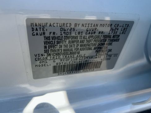 New 2025 Nissan Versa S w/ S Plus Package image 29