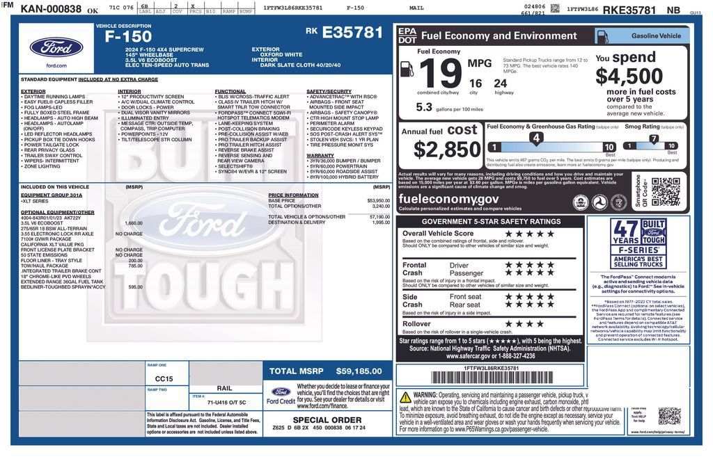 Used 2024 Ford F150 XLT w/ Tow/Haul Package AWD/4WD image 27