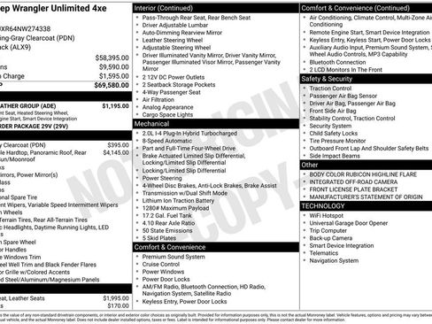 Used 2022 Jeep Wrangler Unlimited Rubicon 4xe w/ Cold Weather Group AWD/4WD image 17