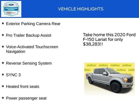 Certified 2020 Ford F150 Lariat image 19