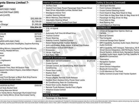Used 2025 Toyota Sienna Limited AWD/4WD image 6