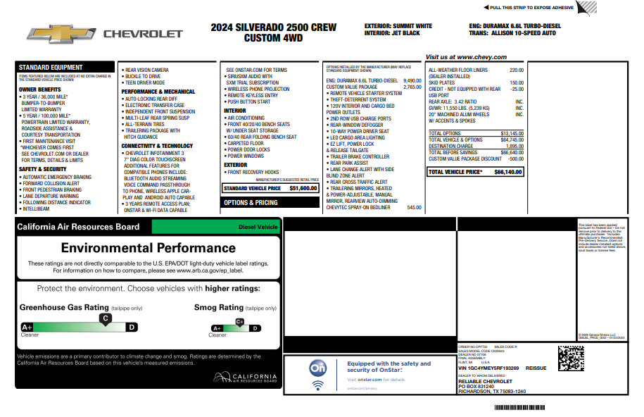 Used 2024 Chevrolet Silverado 2500 Custom w/ Custom Value Package AWD/4WD image 3