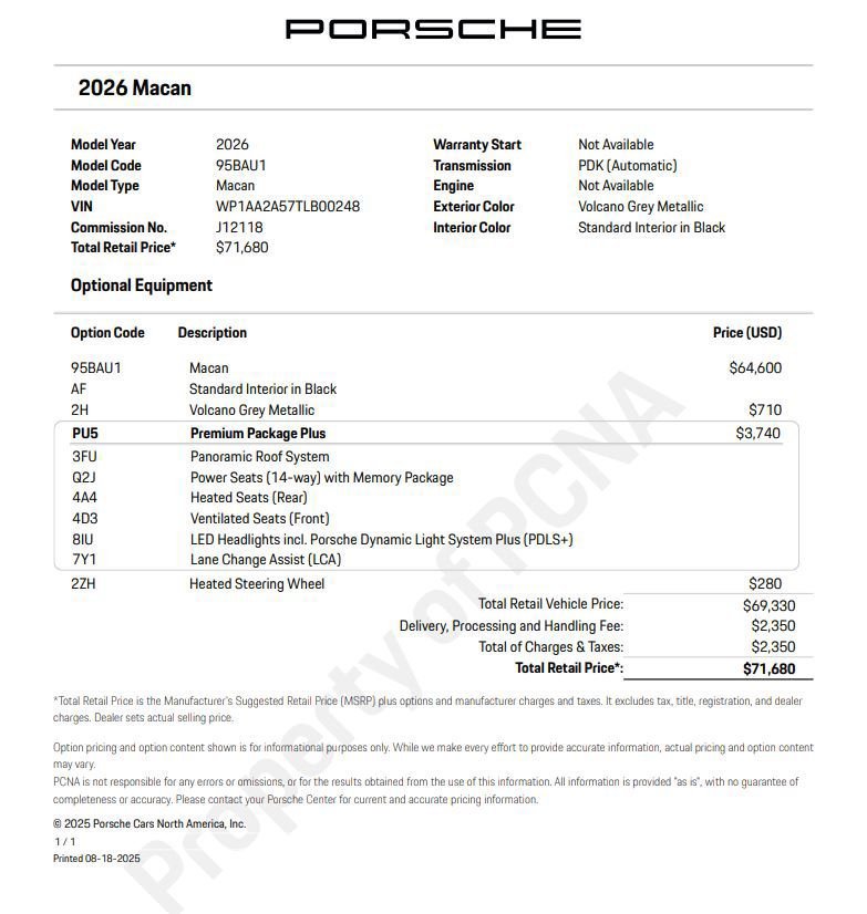 Certified 2026 Porsche Macan AWD/4WD image 6