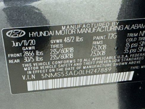 Used 2020 Hyundai Santa Fe Limited FWD image 43