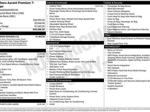 Certified 2024 Subaru Ascent Premium w/ Convenience Package AWD/4WD image 8