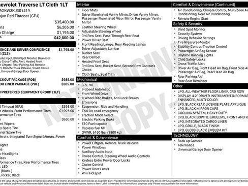 Certified 2019 Chevrolet Traverse LT image 11
