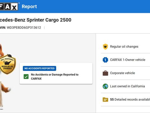 Used 2016 Mercedes-Benz Sprinter 2500 w/ Driver Efficiency Package image 2