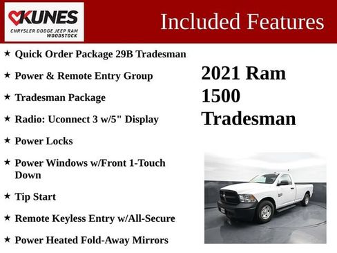 Used 2021 RAM 1500 Tradesman w/ Power & Remote Entry Group RWD image 3