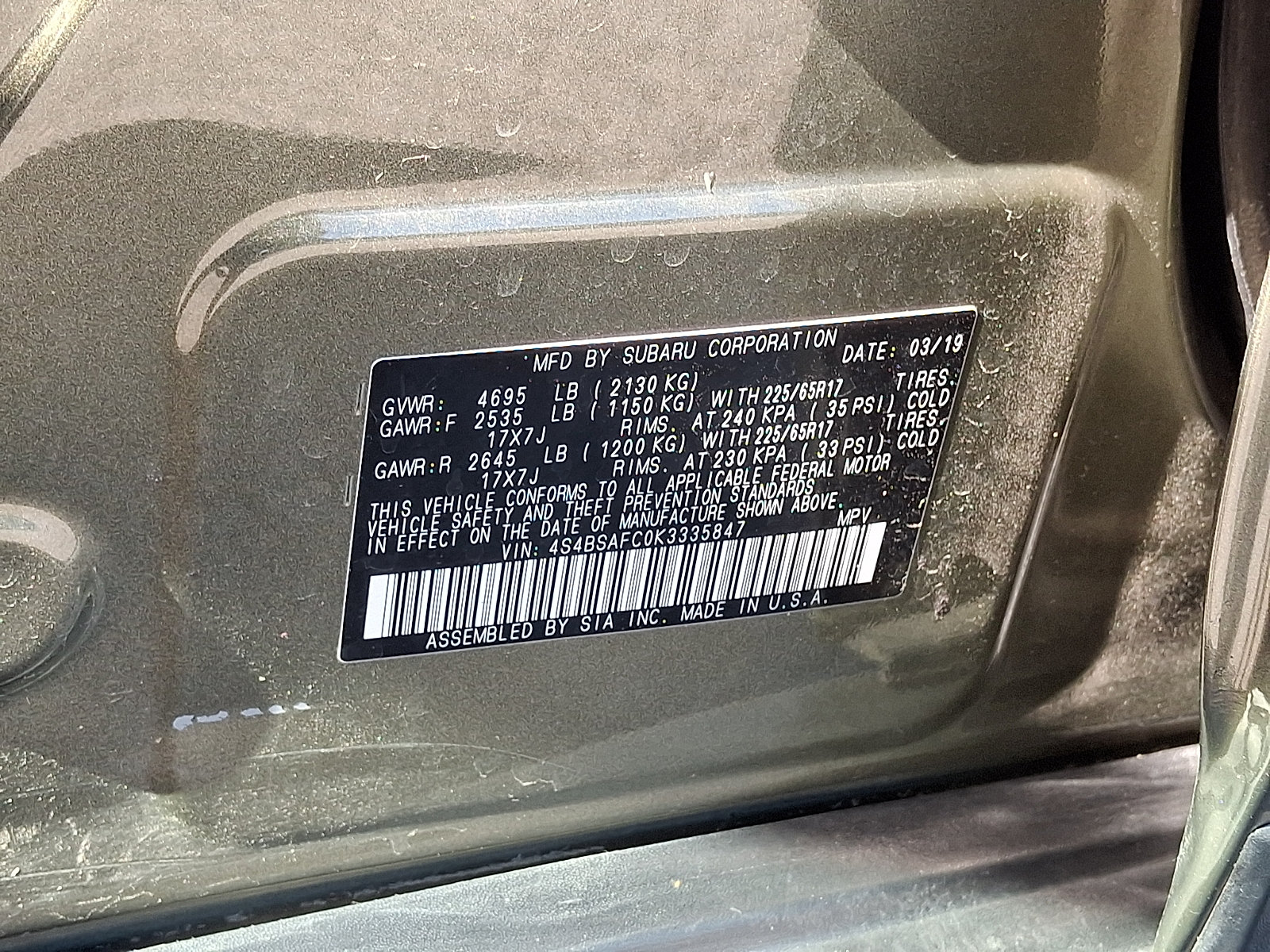 Used 2019 Subaru Outback 2.5i Premium AWD/4WD image 25