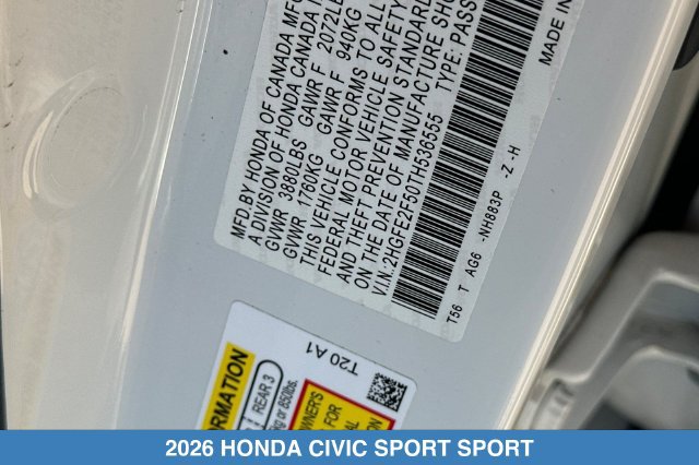Certified 2026 Honda Civic Sport image 30