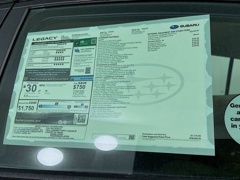 New 2025 Subaru Legacy Limited image 12