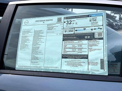 New 2026 Nissan Sentra SL w/ Floor Mat Package FWD image 22
