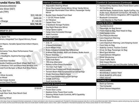 Used 2020 Hyundai Kona SEL FWD image 3