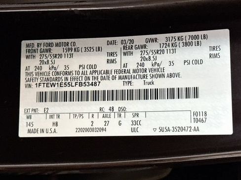 Used 2020 Ford F150 Lariat AWD/4WD image 33
