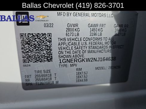 Certified 2022 Chevrolet Traverse LT image 34