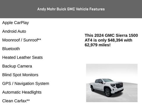 Used 2024 GMC Sierra 1500 AT4 w/ Technology Package image 4