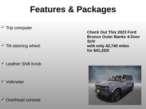 Used 2023 Ford Bronco Outer Banks AWD/4WD image 13