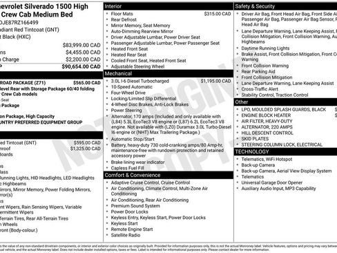 Used 2024 Chevrolet Silverado 1500 High Country w/ Z71 Off-Road Package AWD/4WD image 25