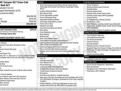 Used 2015 GMC Canyon SLT w/ Driver Alert Package image 11