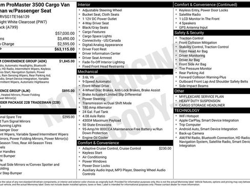 New 2026 RAM ProMaster 3500 w/ Premium Convenience Group FWD image 7
