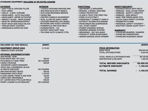 Used 2020 Ford Expedition Max XLT w/ Equipment Group 202A AWD/4WD image 7