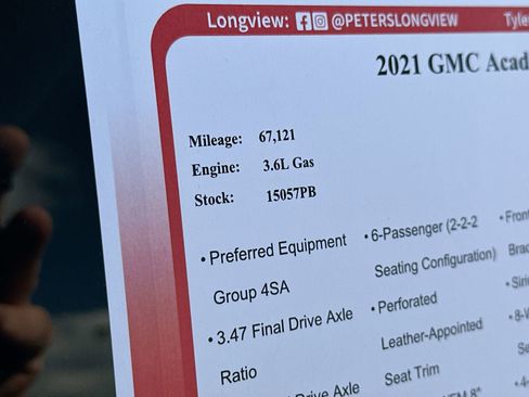 Used 2021 GMC Acadia SLT image 27