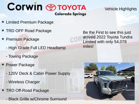 Used 2022 Toyota Tundra Limited w/ TRD Off-Road Package AWD/4WD image 4