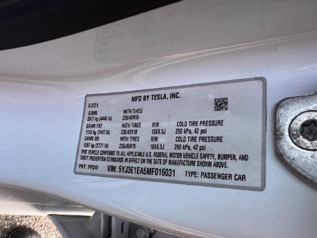 Used 2021 Tesla Model 3 Standard Range Plus RWD image 30