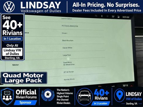 Used 2022 Rivian R1T Launch Edition AWD/4WD image 23