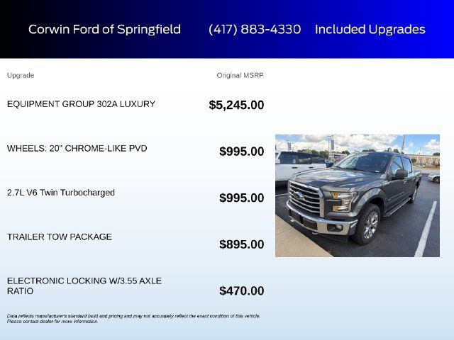 Used 2017 Ford F150 XLT w/ Equipment Group 302A Luxury AWD/4WD image 6