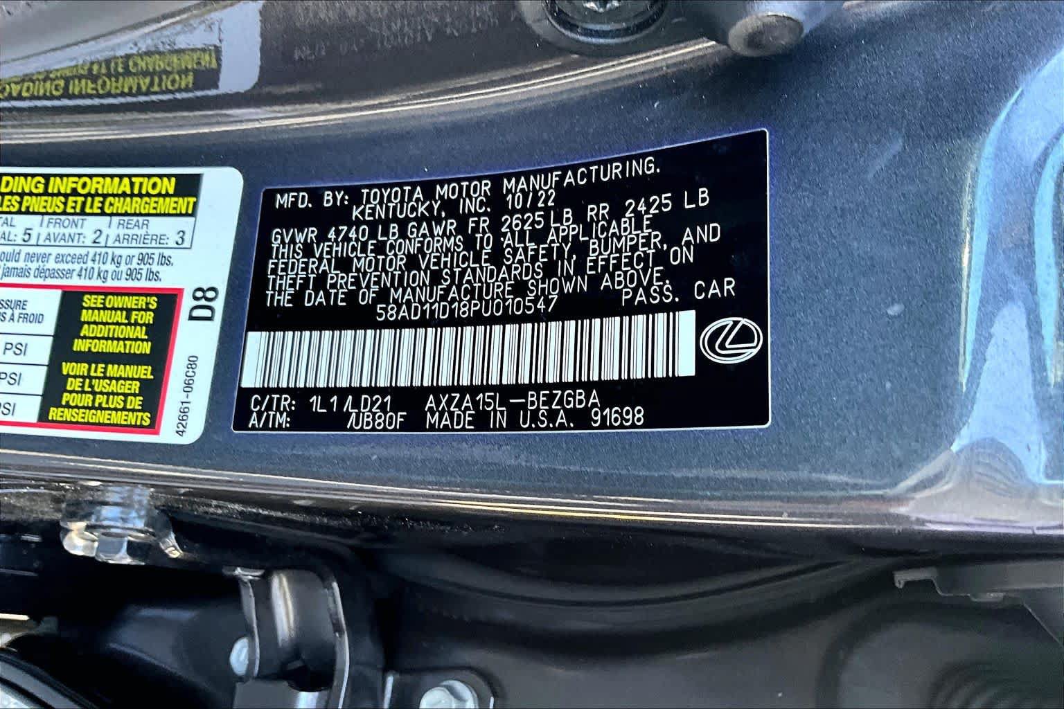Used 2023 Lexus ES 250 w/ Premium Package AWD/4WD image 37