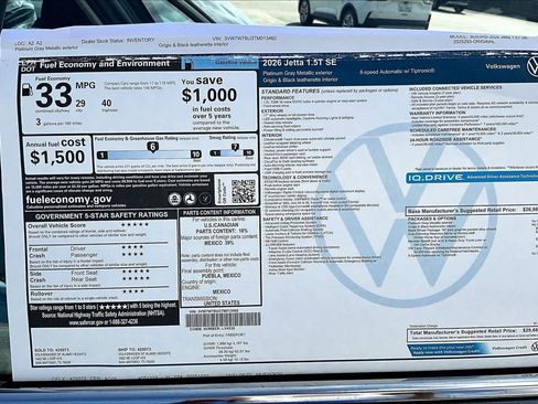 New 2026 Volkswagen Jetta SE image 19