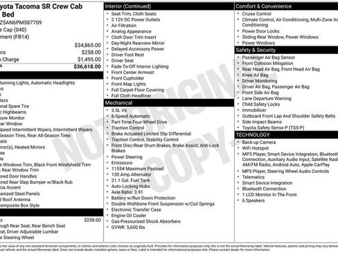 Used 2023 Toyota Tacoma SR AWD/4WD image 12