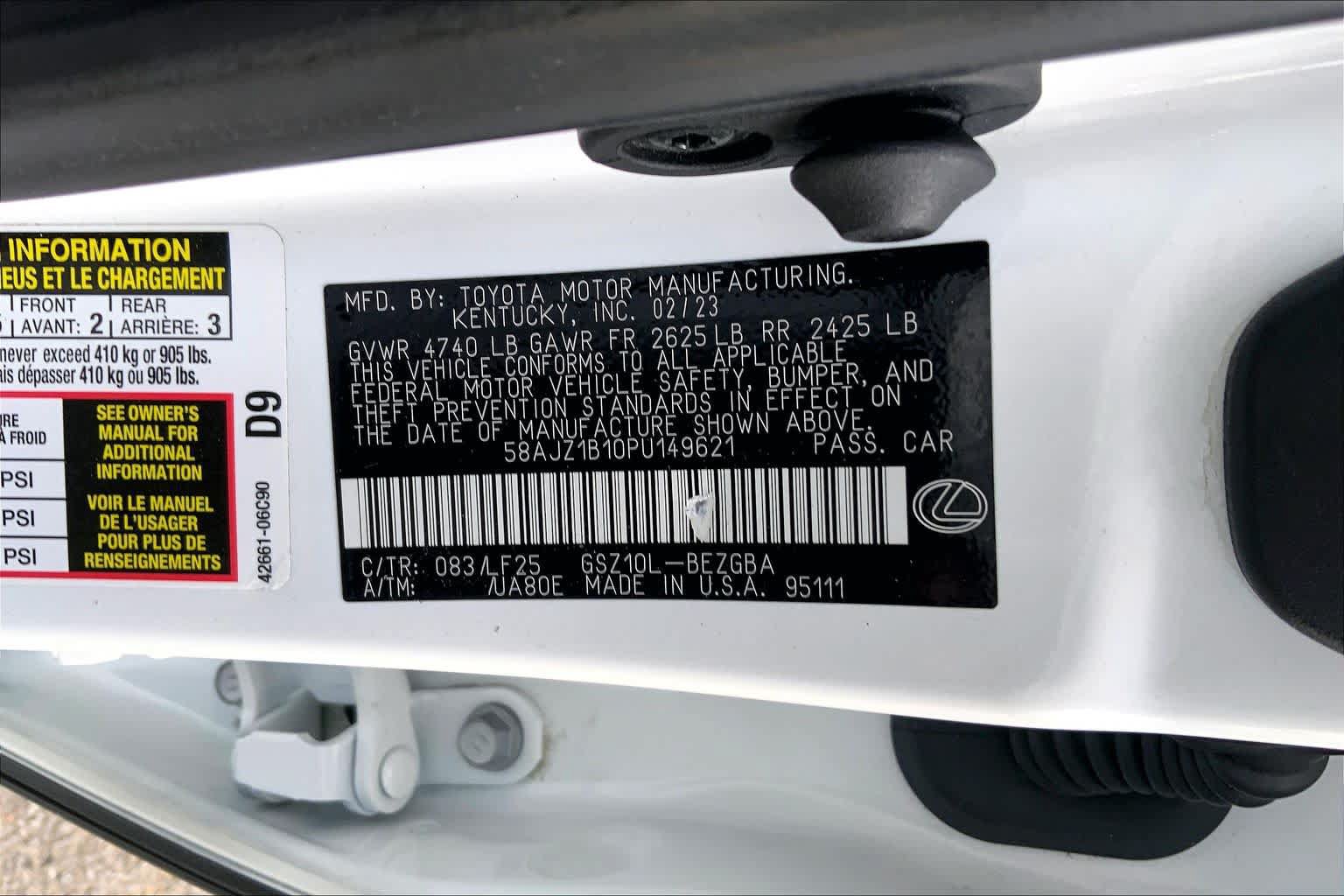 Used 2023 Lexus ES 350 F Sport w/ Accessory Package (Z1) FWD image 62