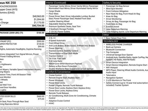 Used 2025 Lexus NX 250 FWD w/ Towing Package (2000 Lbs) image 7