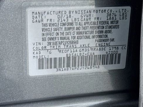 Used 2018 Nissan Sentra S w/ S Midnight Style Package image 29