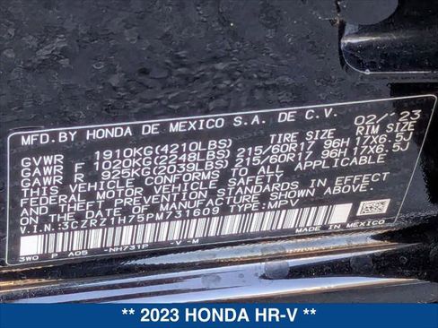 Used 2023 Honda HR-V EX-L image 24