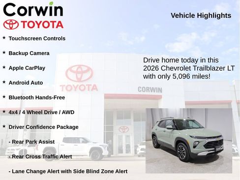 Used 2026 Chevrolet TrailBlazer LT w/ Driver Confidence Package AWD/4WD image 6